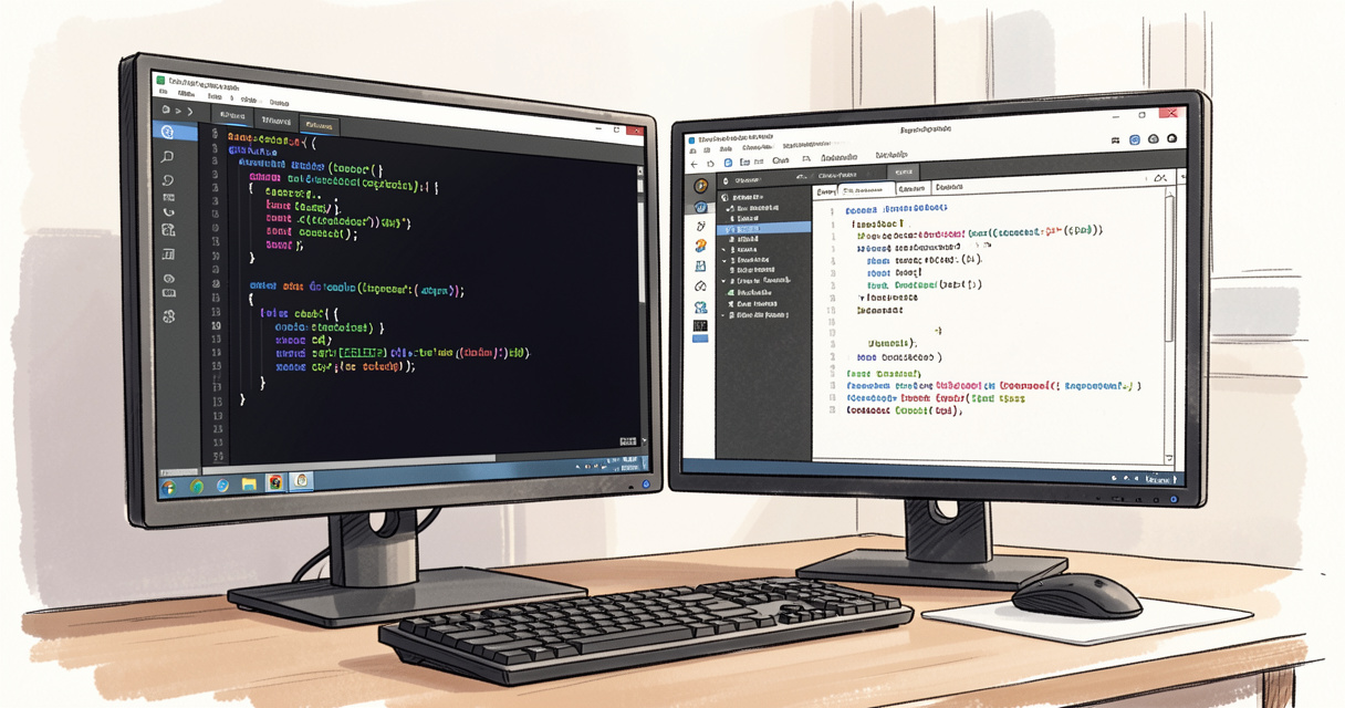 Poste de travail développeur avec code API Level Zero affiché sur écran