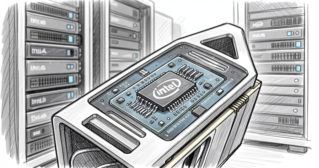 Gros plan sur une carte graphique Intel avec puce et architecture GPU