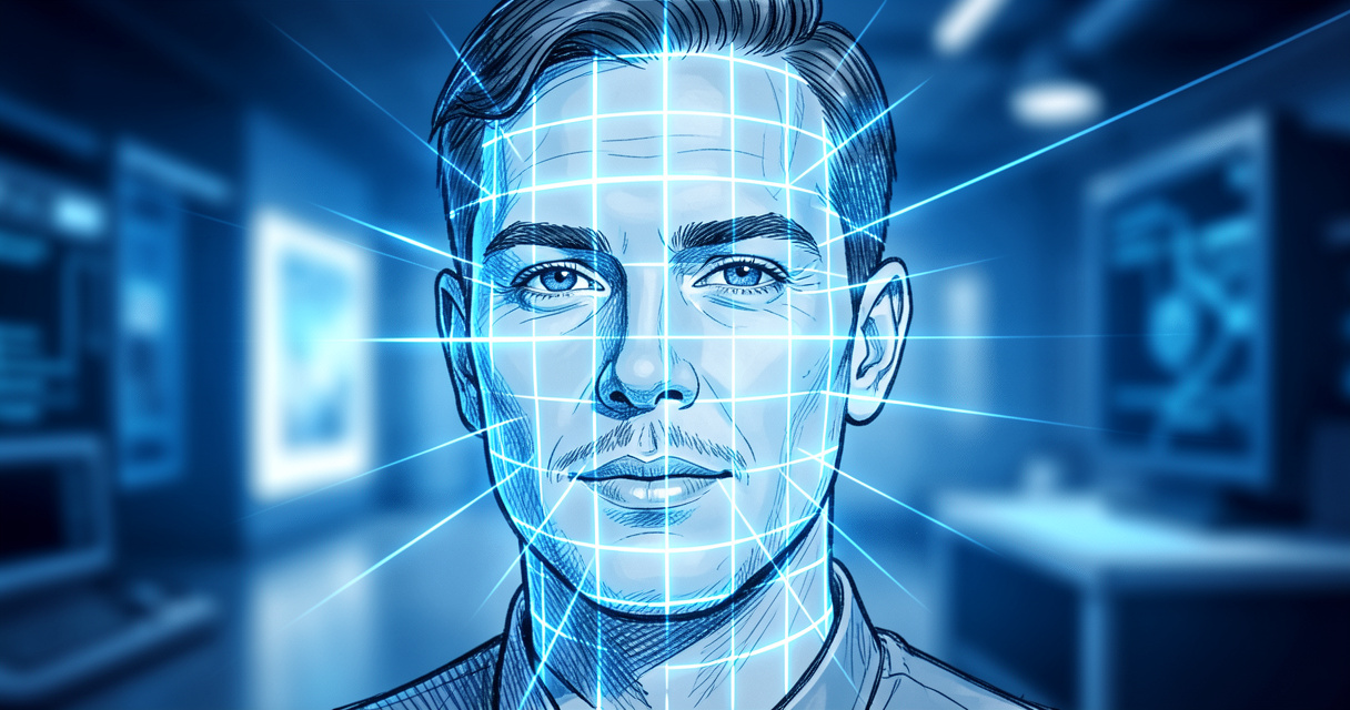 Reconnaissance faciale biométrique par capteur infrarouge sur un smartphone