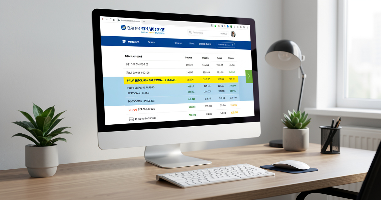 Relevé bancaire en ligne avec un prélèvement BNP Paribas Personal Finance en surbrillance