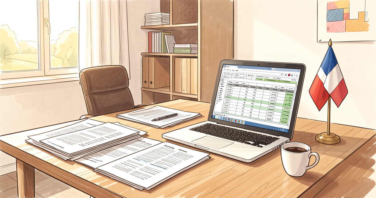 Bureau moderne avec documents financiers et ordinateur portable illustrant la gestion de trésorerie PME
