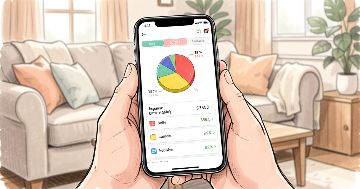 Application gratuite de gestion de budget affichée sur un smartphone pour suivre ses finances personnelles